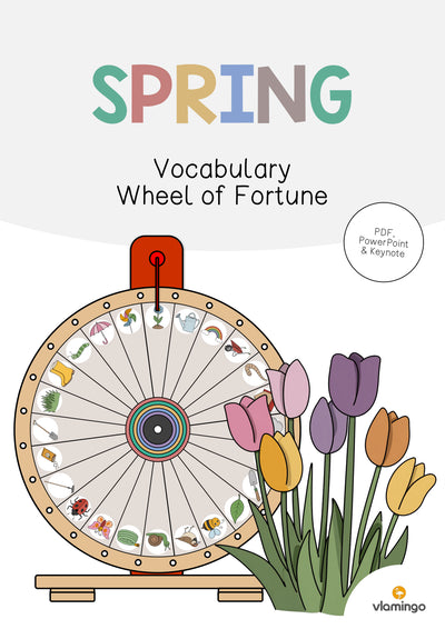 Spring / Frühling: Vocabulary Wheel of Fortune (Englisch)
