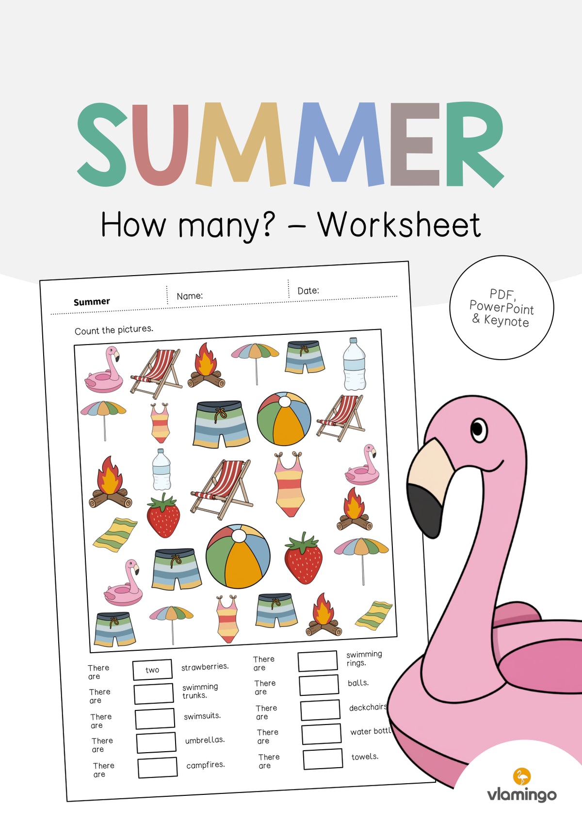 de englisch summer how many worksheet 001