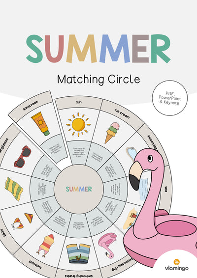 Summer / Sommer: Matching Circle (Englisch)