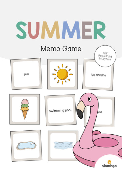 Summer / Sommer: Memo Game (Englisch)