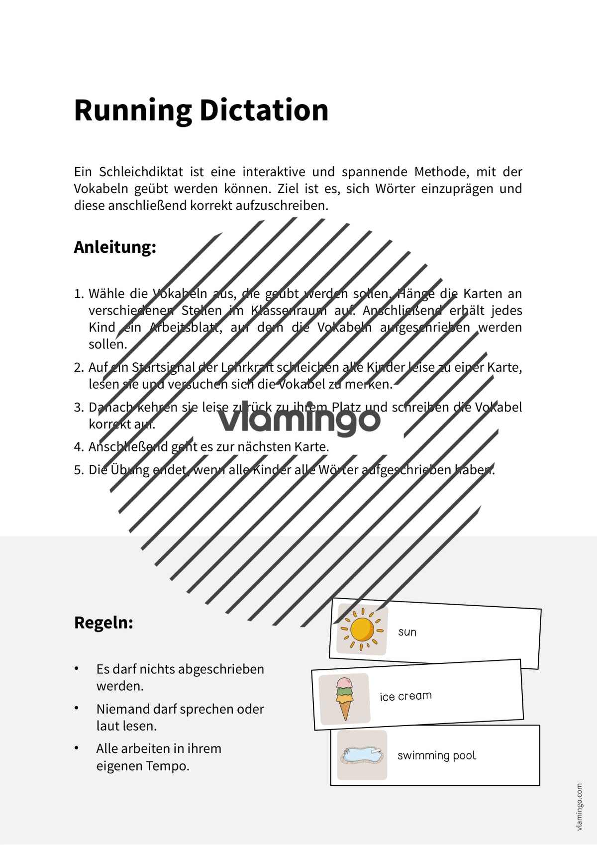 de englisch summer running dictation 002