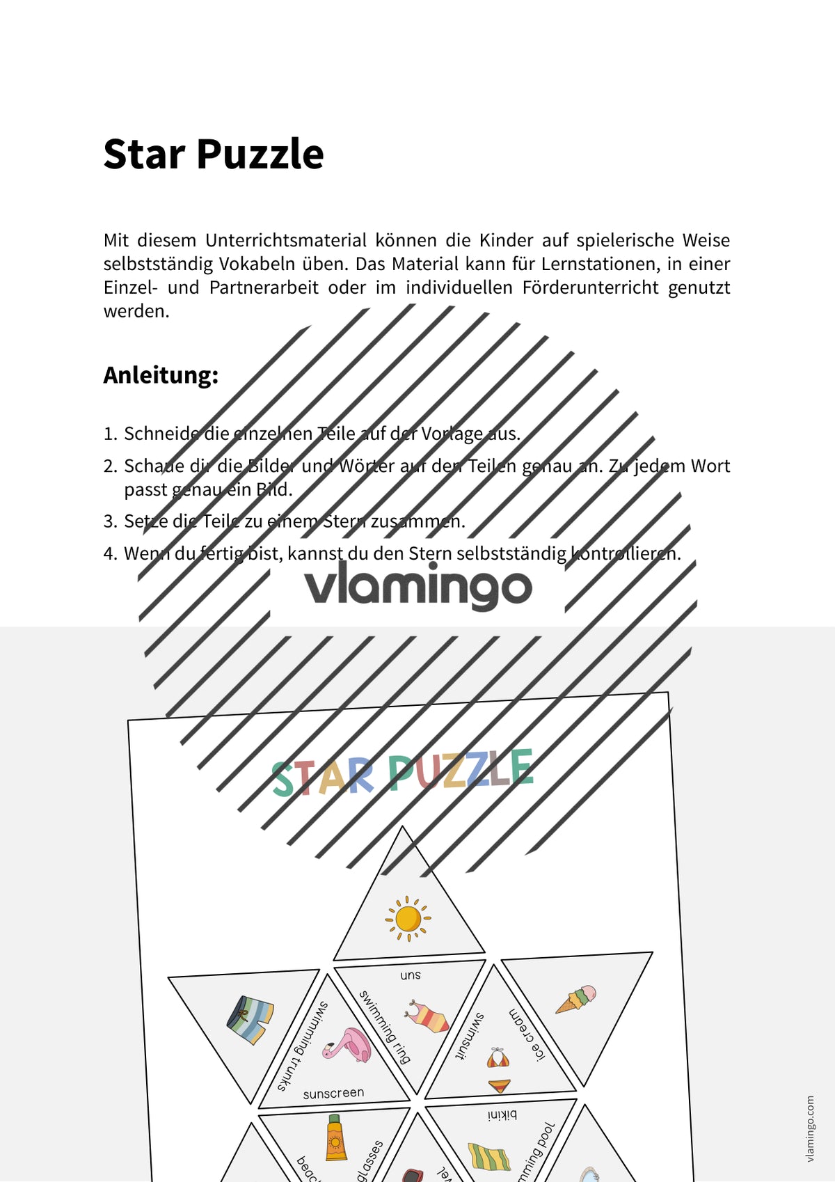 de englisch summer star puzzle 002