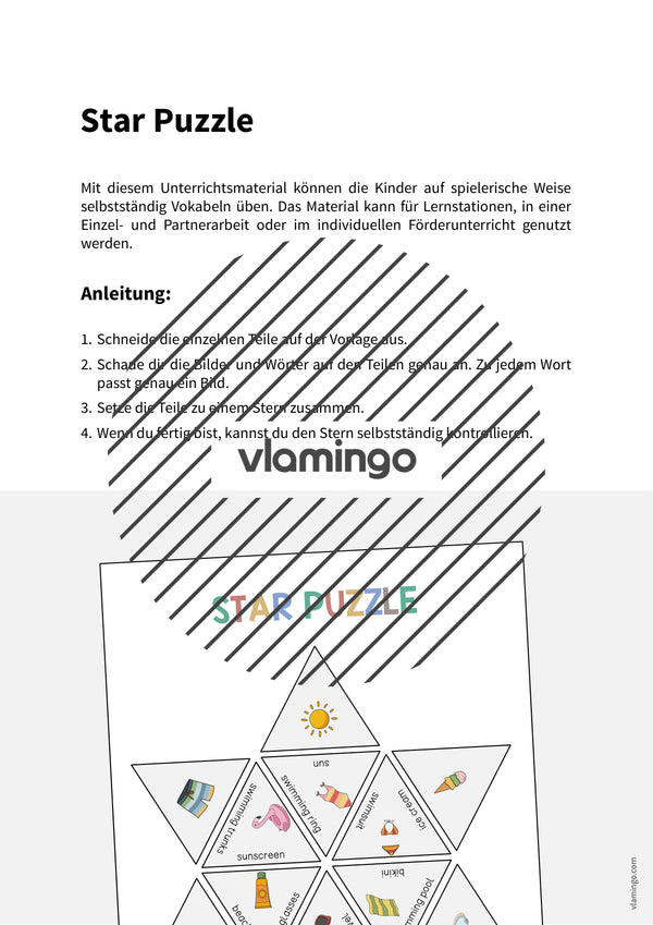 de englisch summer star puzzle 002