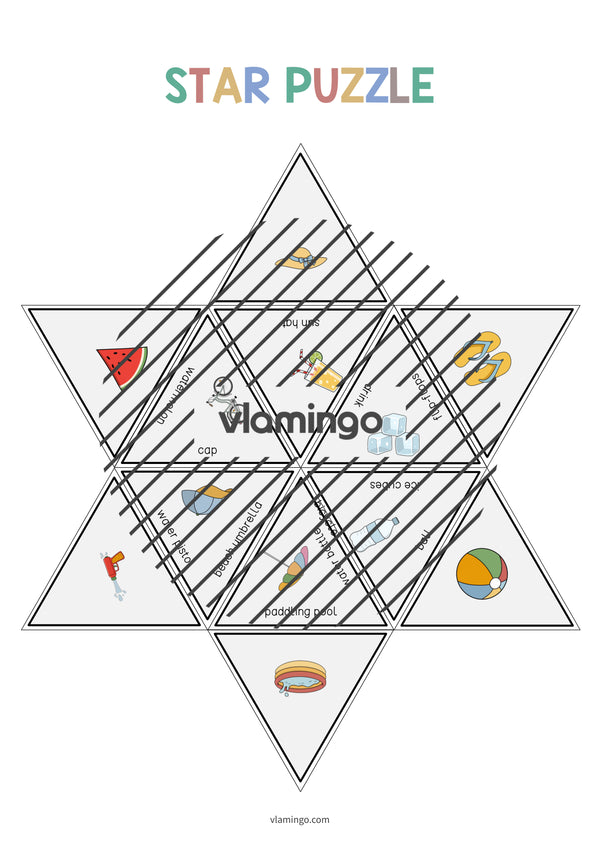 de englisch summer star puzzle 011