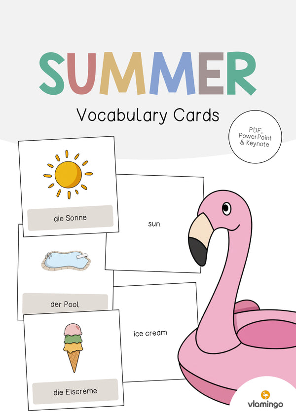 de englisch summer vocabulary cards 001
