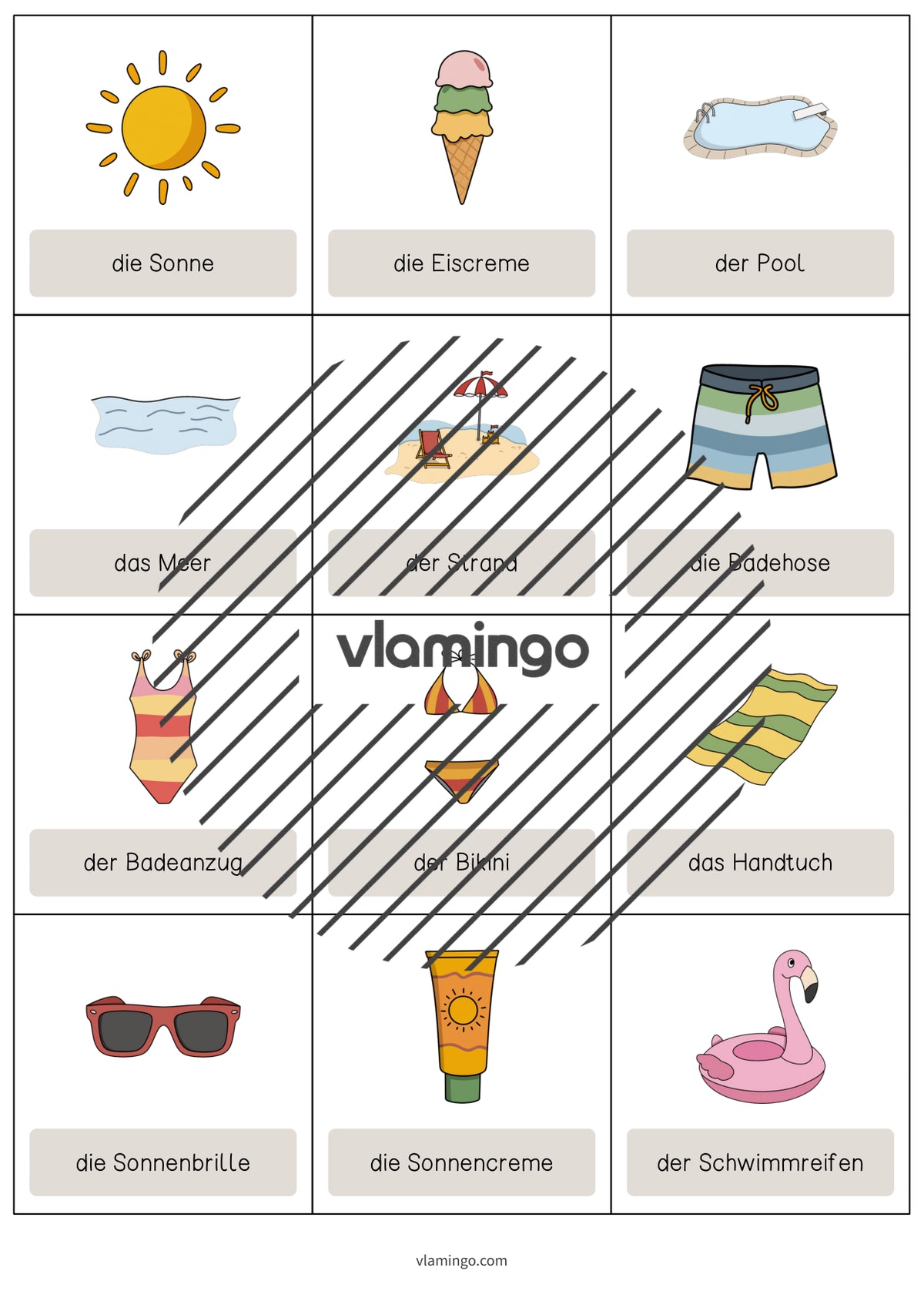 de englisch summer vocabulary cards 003
