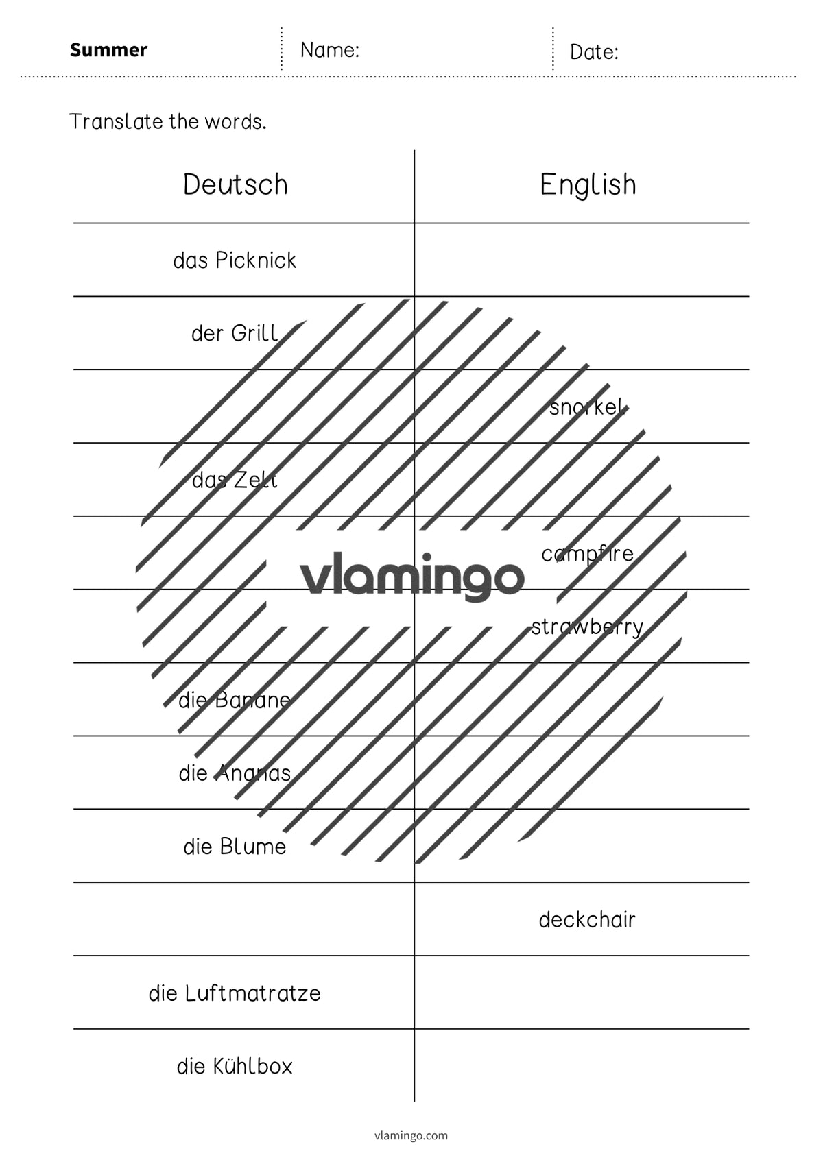 de englisch summer vocabulary mini test 005