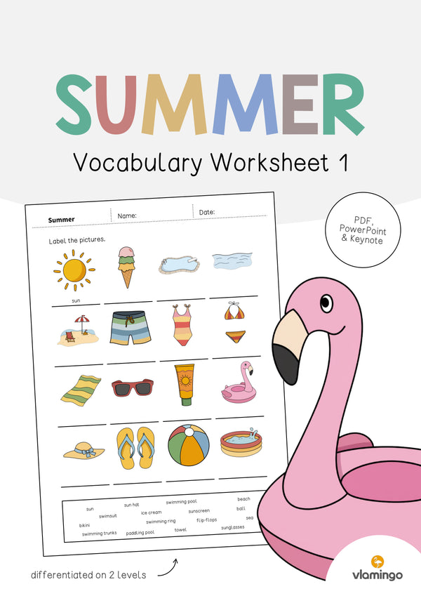 de englisch summer vocabulary worksheet 1 001