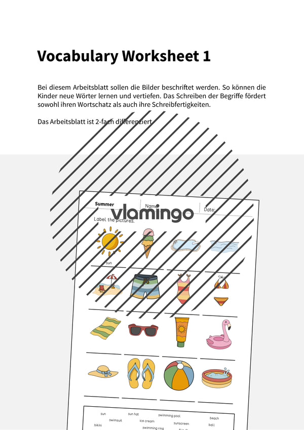 de englisch summer vocabulary worksheet 1 002