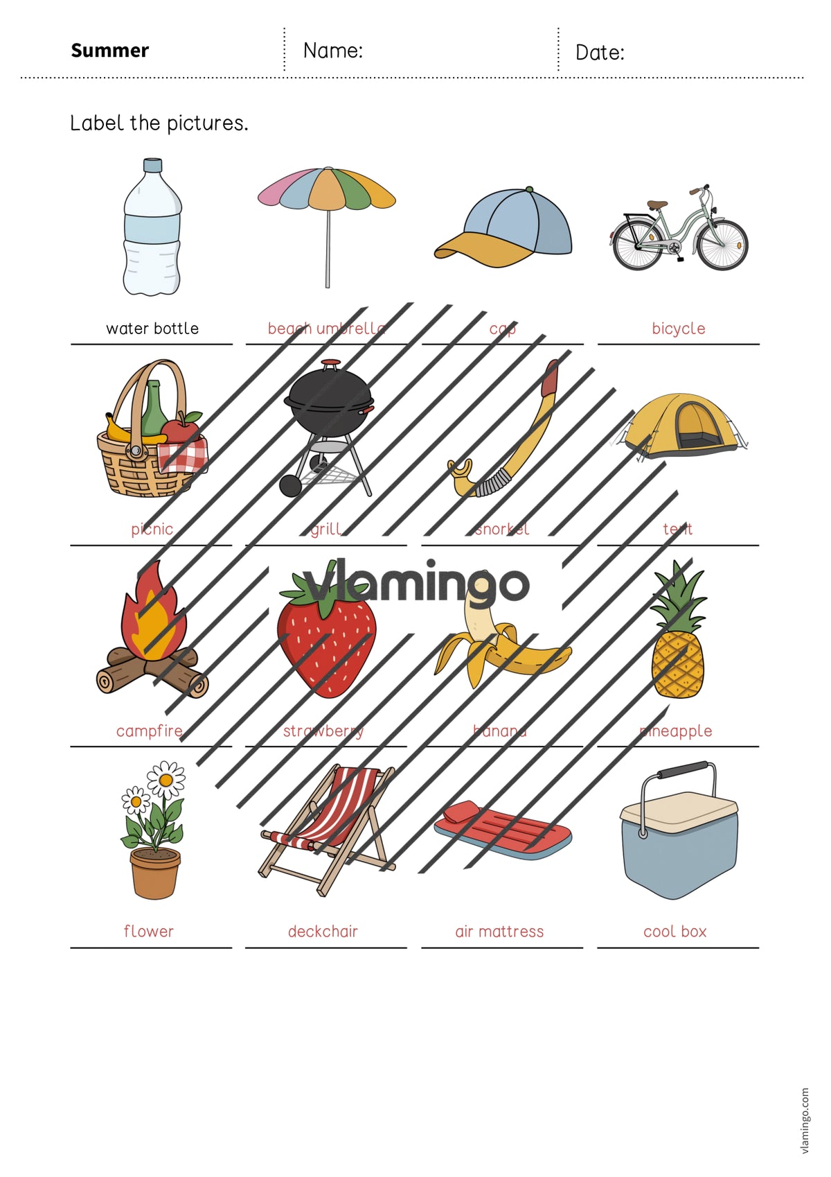 de englisch summer vocabulary worksheet 1 013