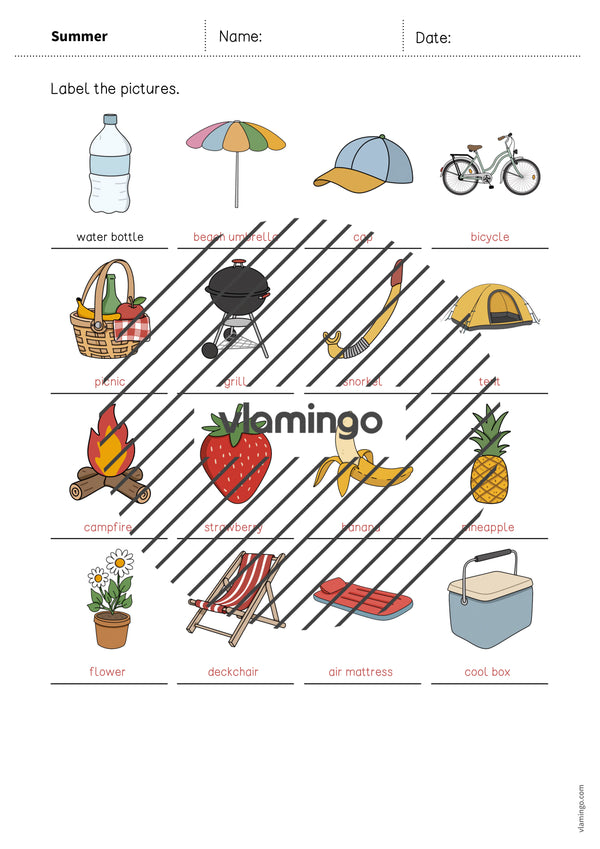 de englisch summer vocabulary worksheet 1 013