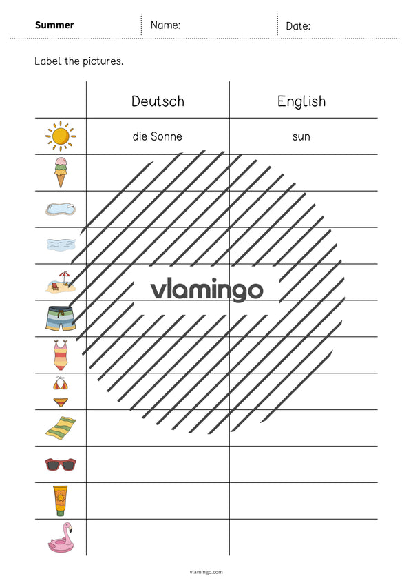 de englisch summer vocabulary worksheet 3 003