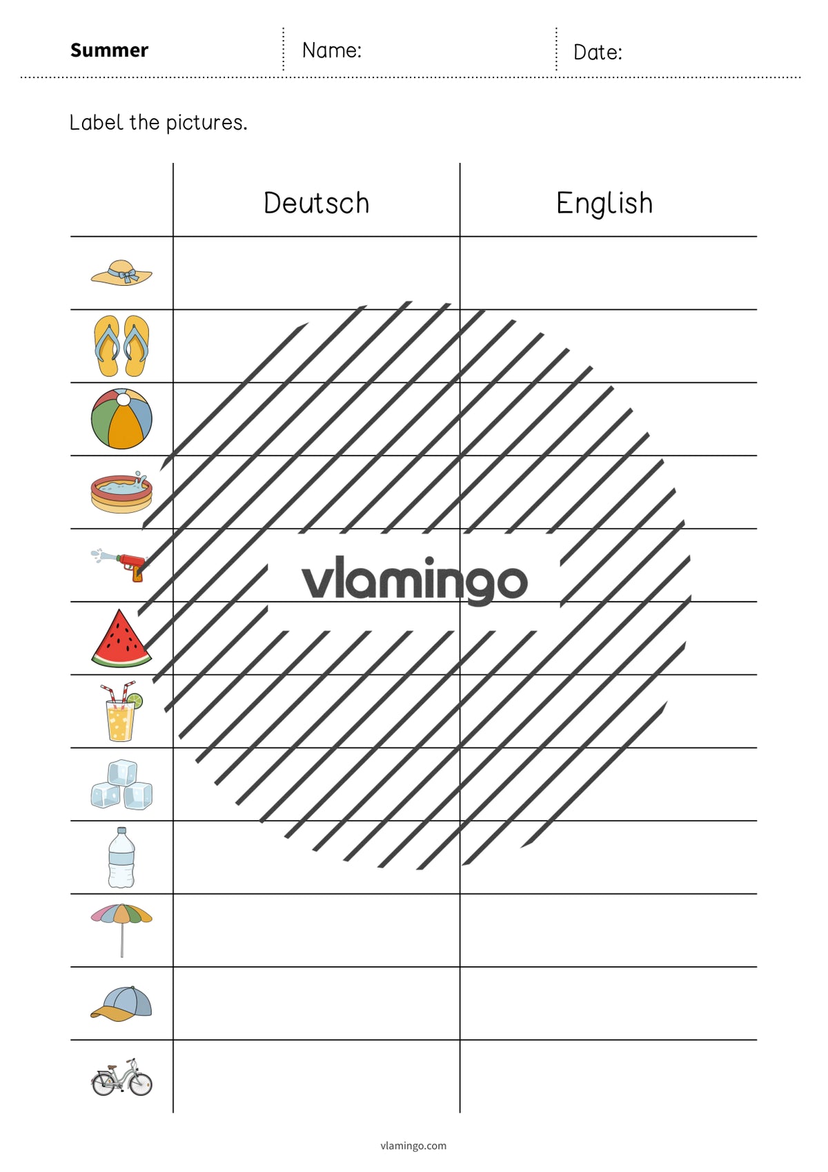 de englisch summer vocabulary worksheet 3 004