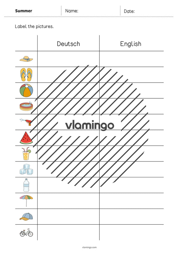 de englisch summer vocabulary worksheet 3 004