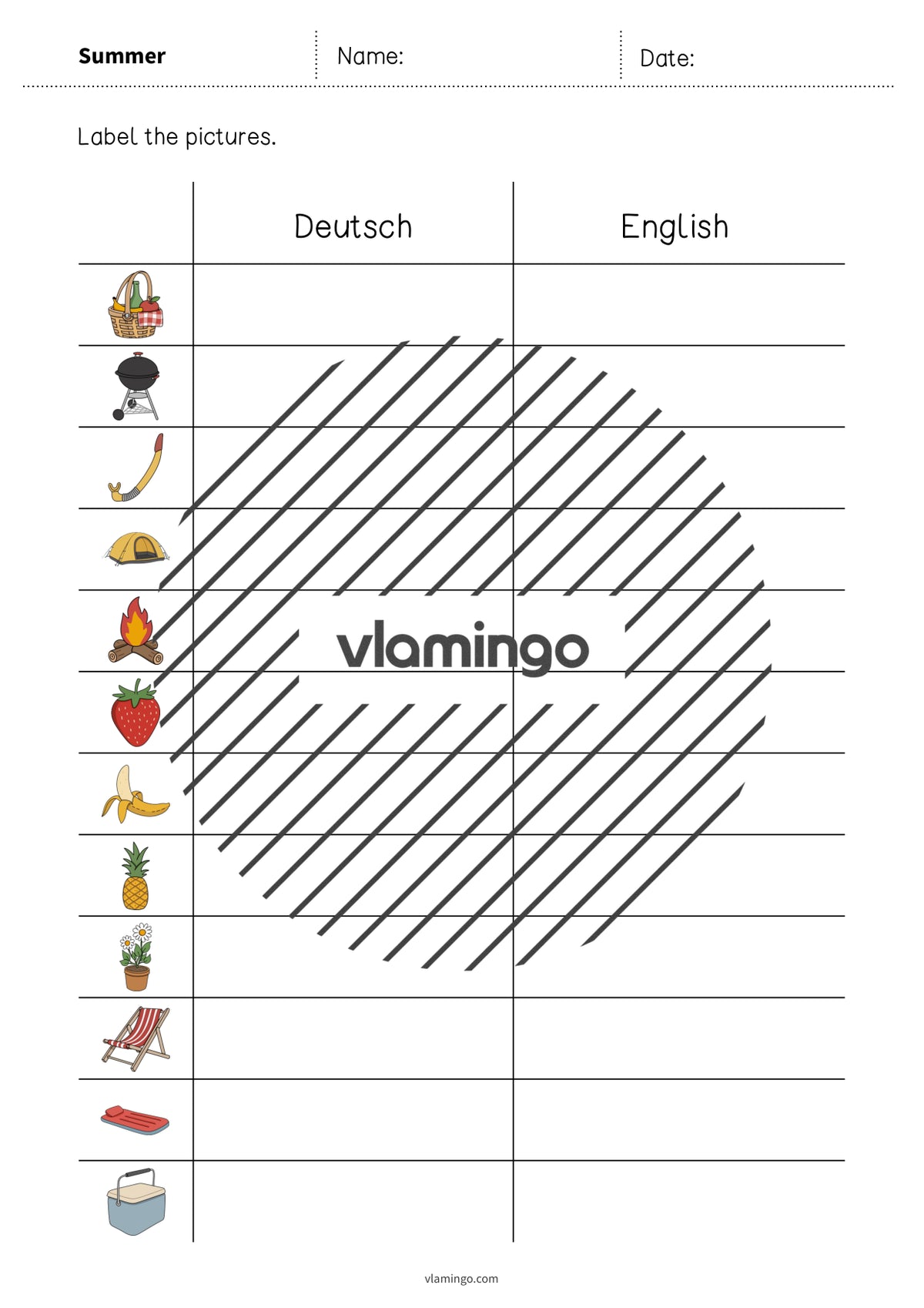 de englisch summer vocabulary worksheet 3 005