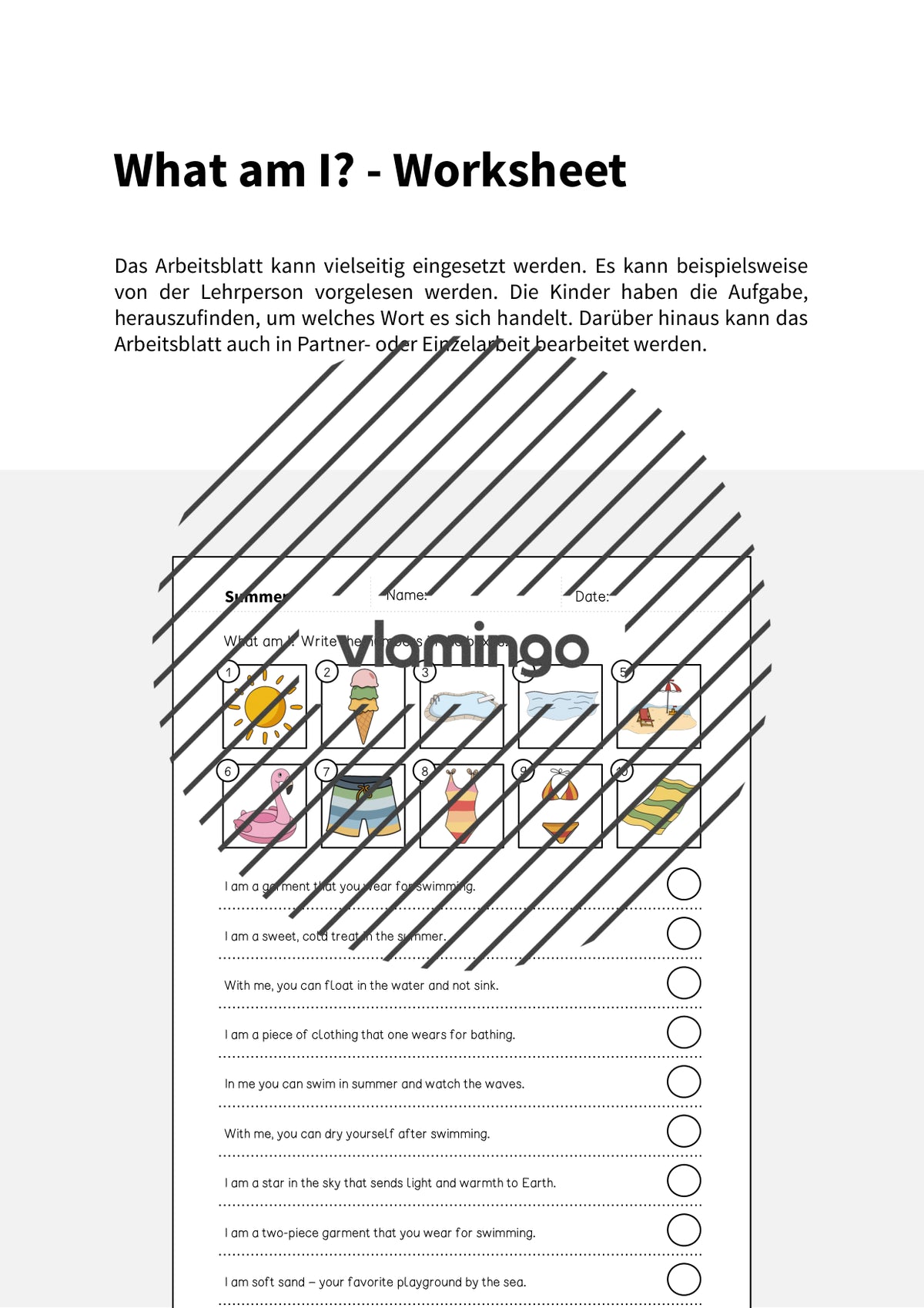 de englisch summer what am i worksheet 002