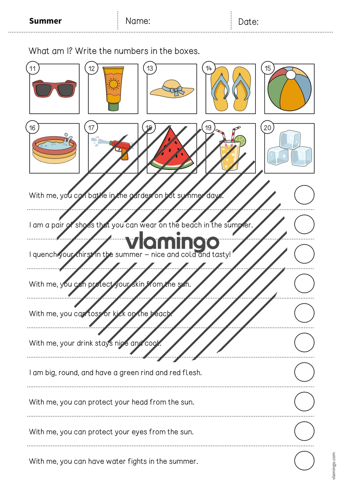 de englisch summer what am i worksheet 004