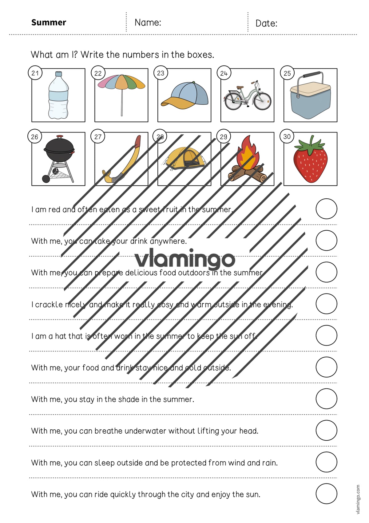 de englisch summer what am i worksheet 005