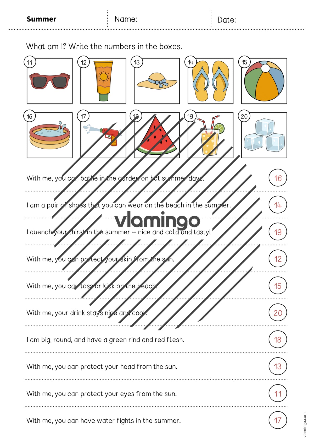 de englisch summer what am i worksheet 008