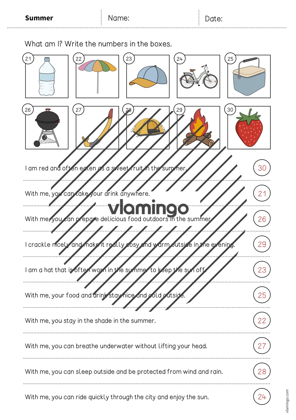 de englisch summer what am i worksheet 009
