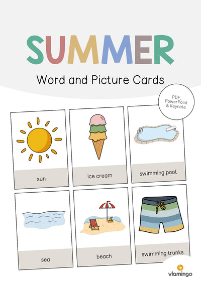 Summer / Sommer: Word and Picture Cards (Englisch)