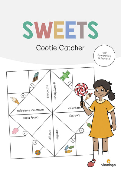 Sweets / Süßigkeiten: Cootie Catcher (Englisch)
