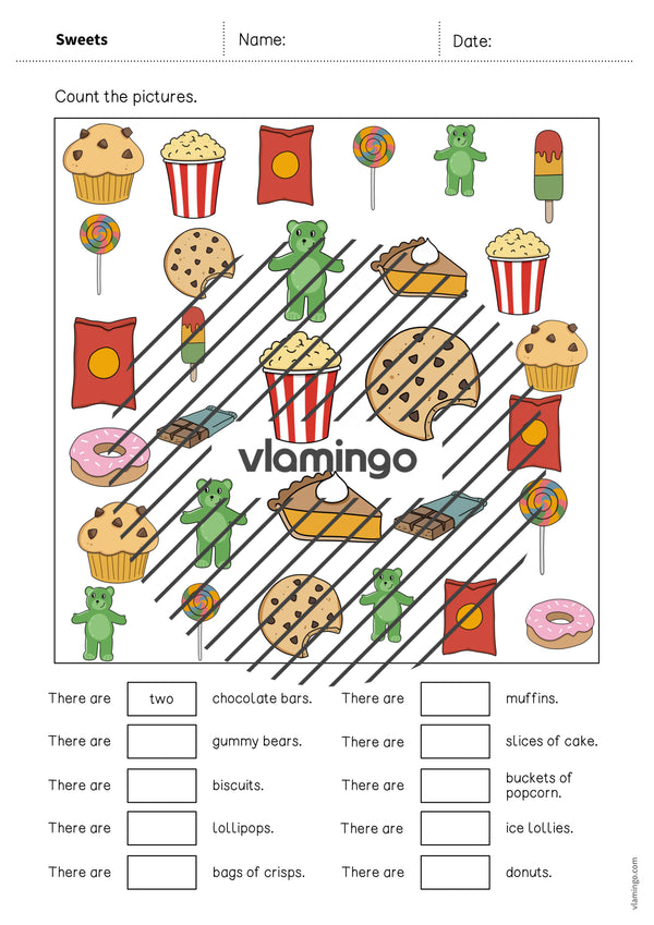 de englisch sweets how many worksheet 004