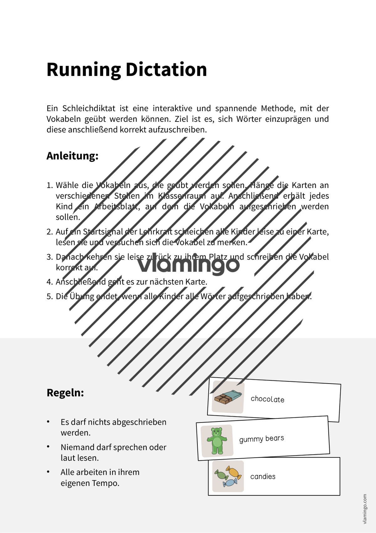 de englisch sweets running dictation 002