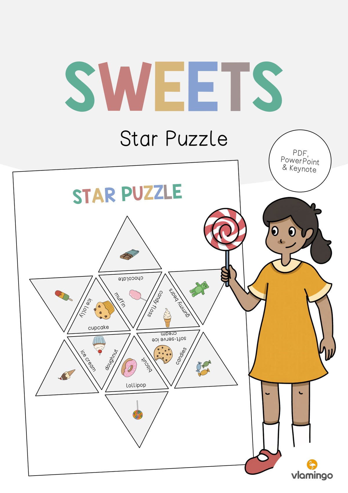de englisch sweets star puzzle 001