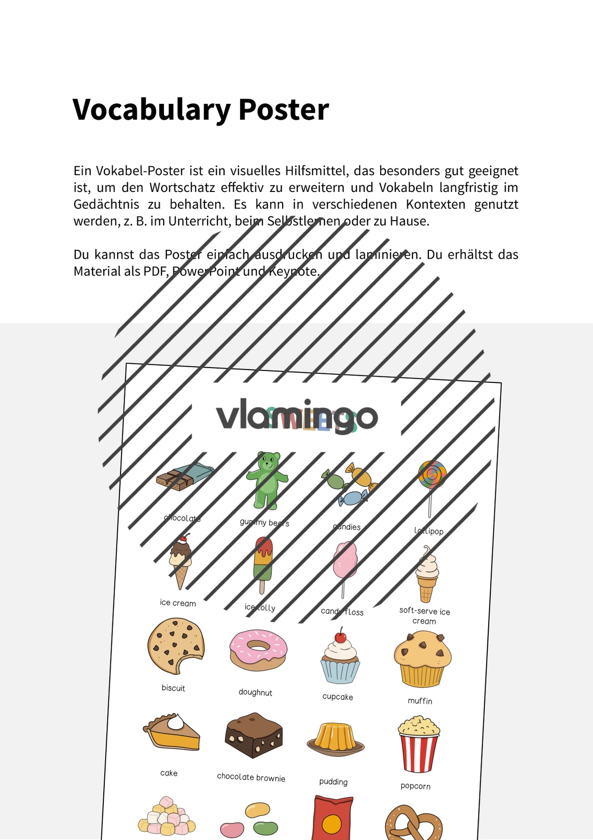 de englisch sweets vocabulary poster 002