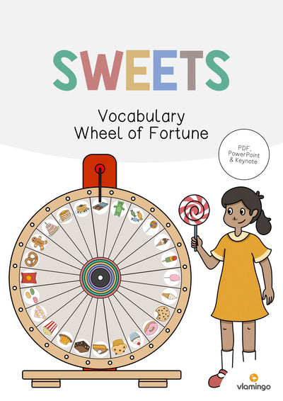 Sweets / Süßigkeiten: Vocabulary Wheel of Fortune (Englisch)