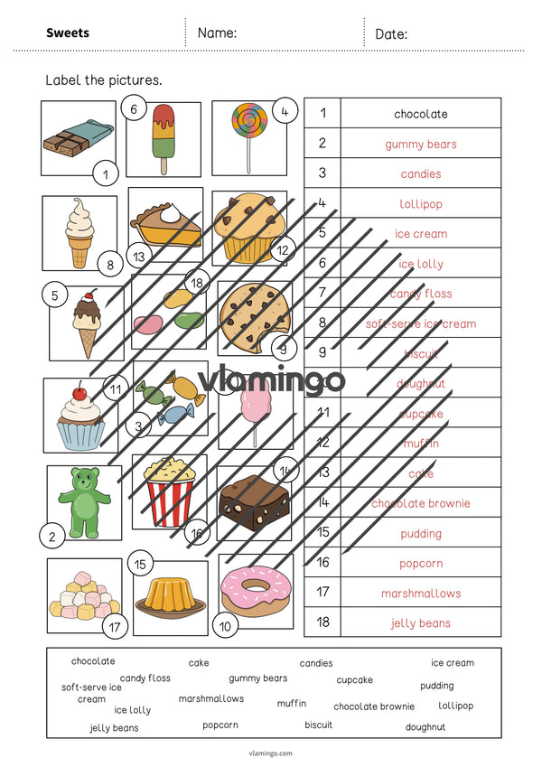 de englisch sweets vocabulary worksheet 2 008