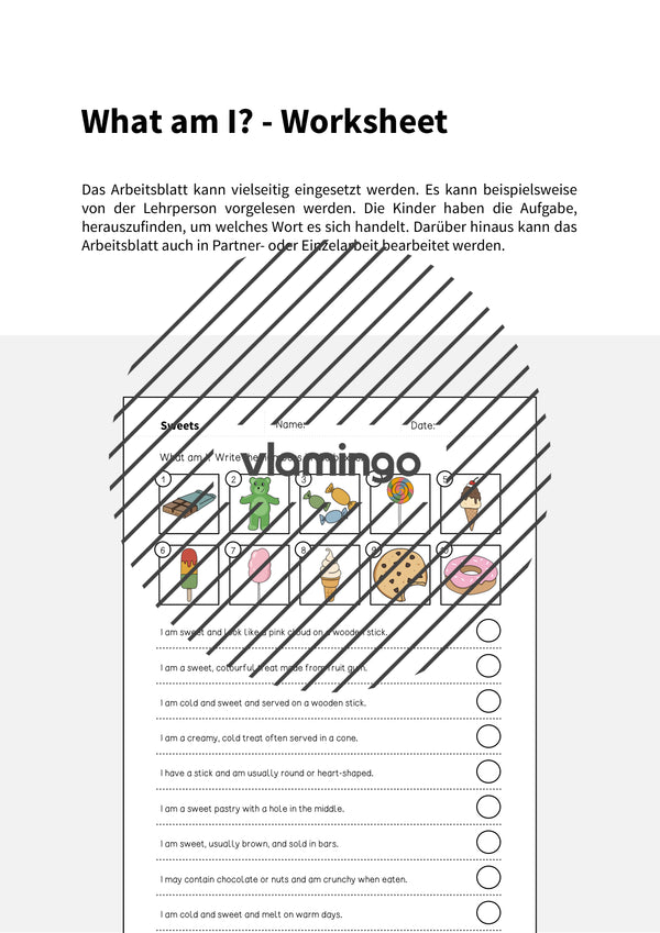 de englisch sweets what am i worksheet 002