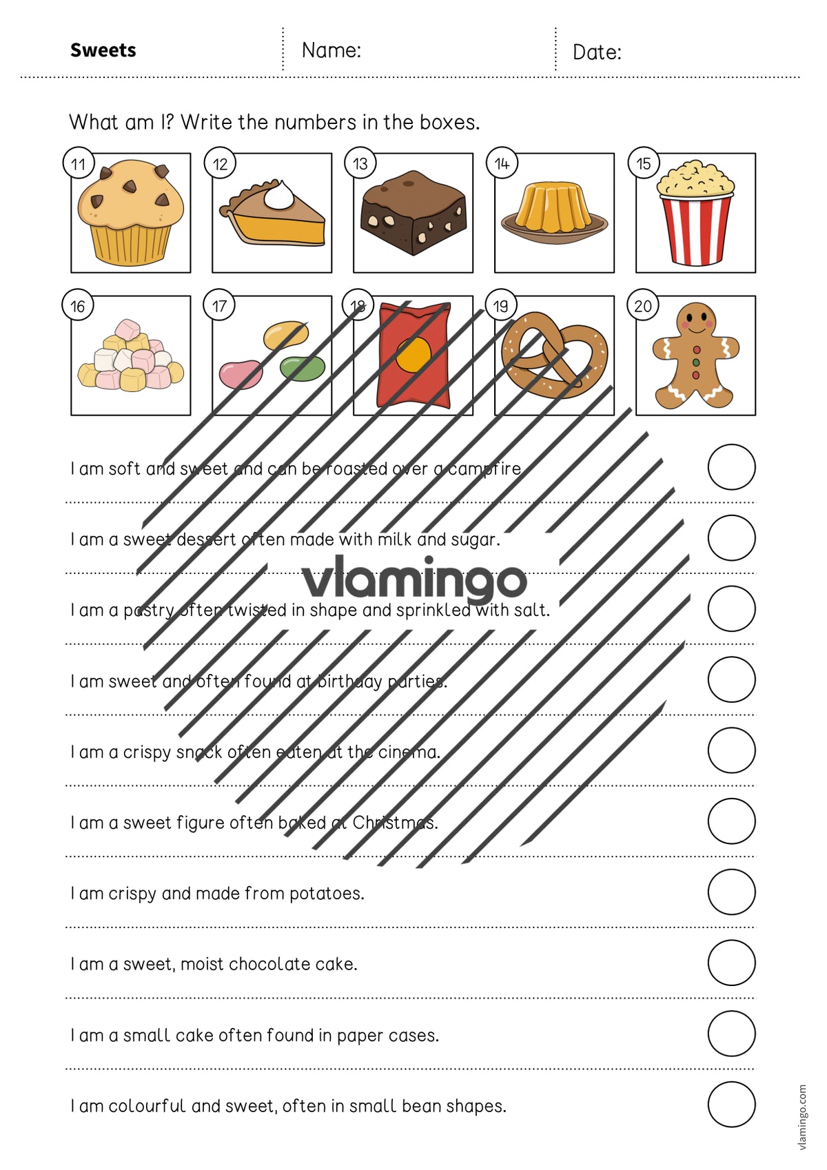 de englisch sweets what am i worksheet 004