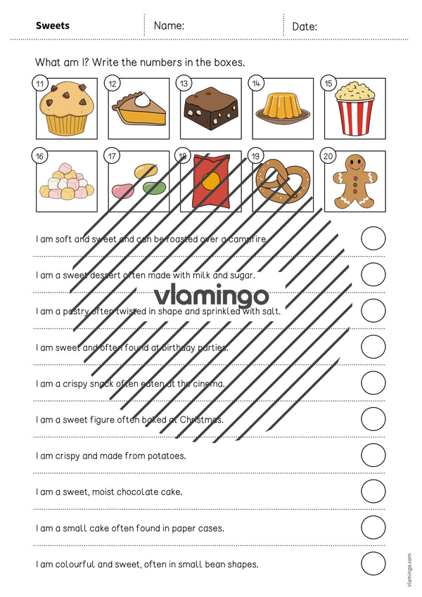 de englisch sweets what am i worksheet 004