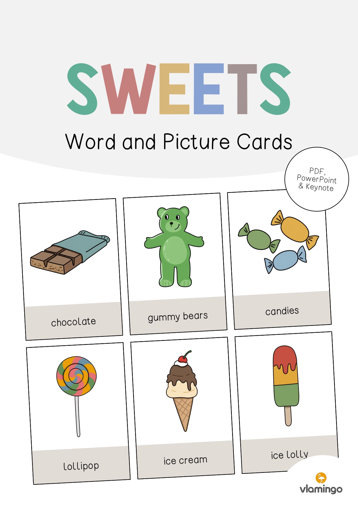 de englisch sweets word and picture cards 001