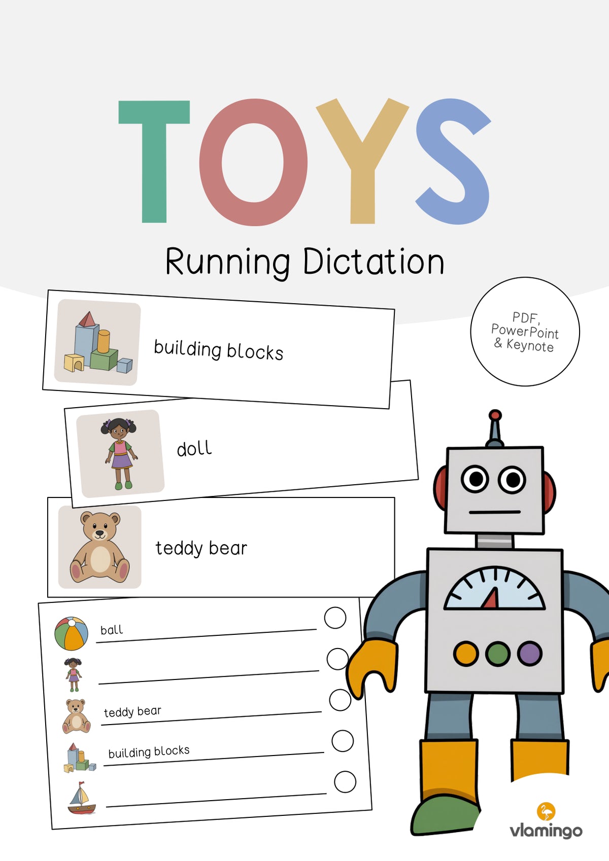 de englisch toys running dictation 001