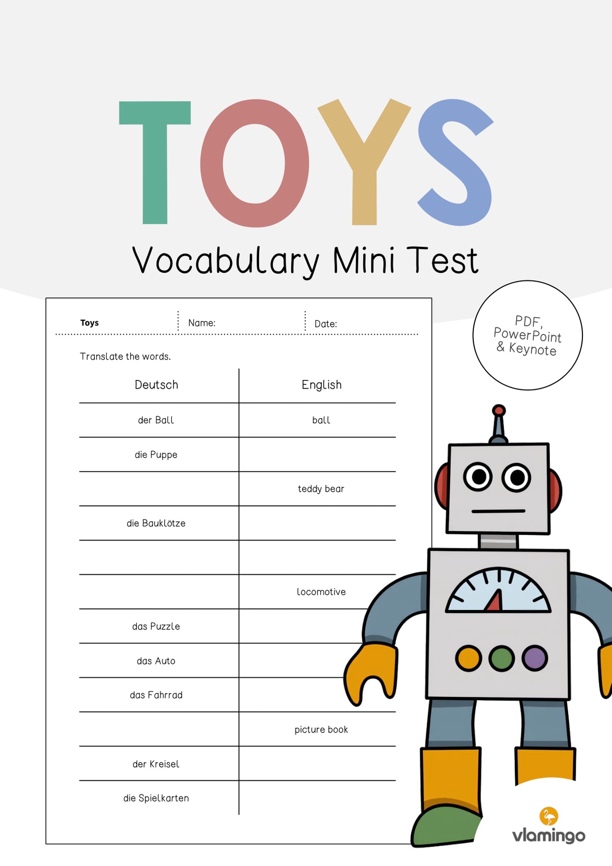 de englisch toys vocabulary mini test 001