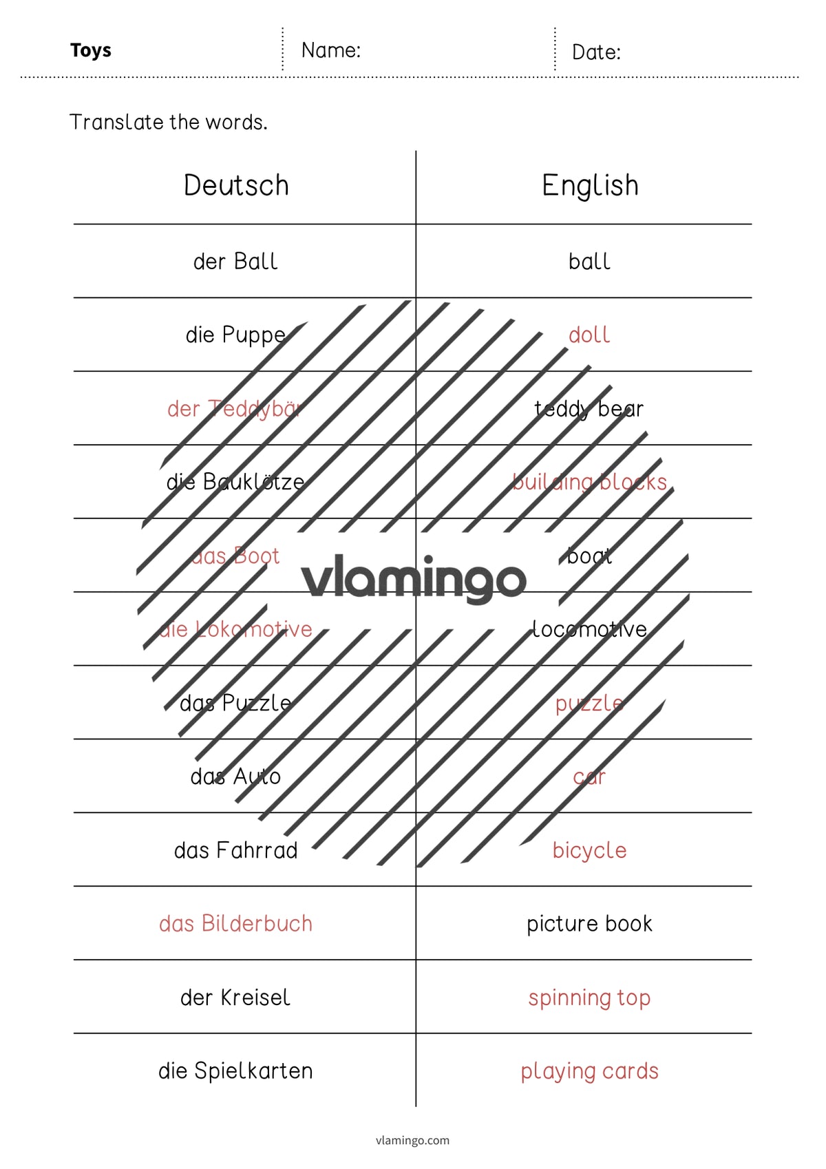 de englisch toys vocabulary mini test 008