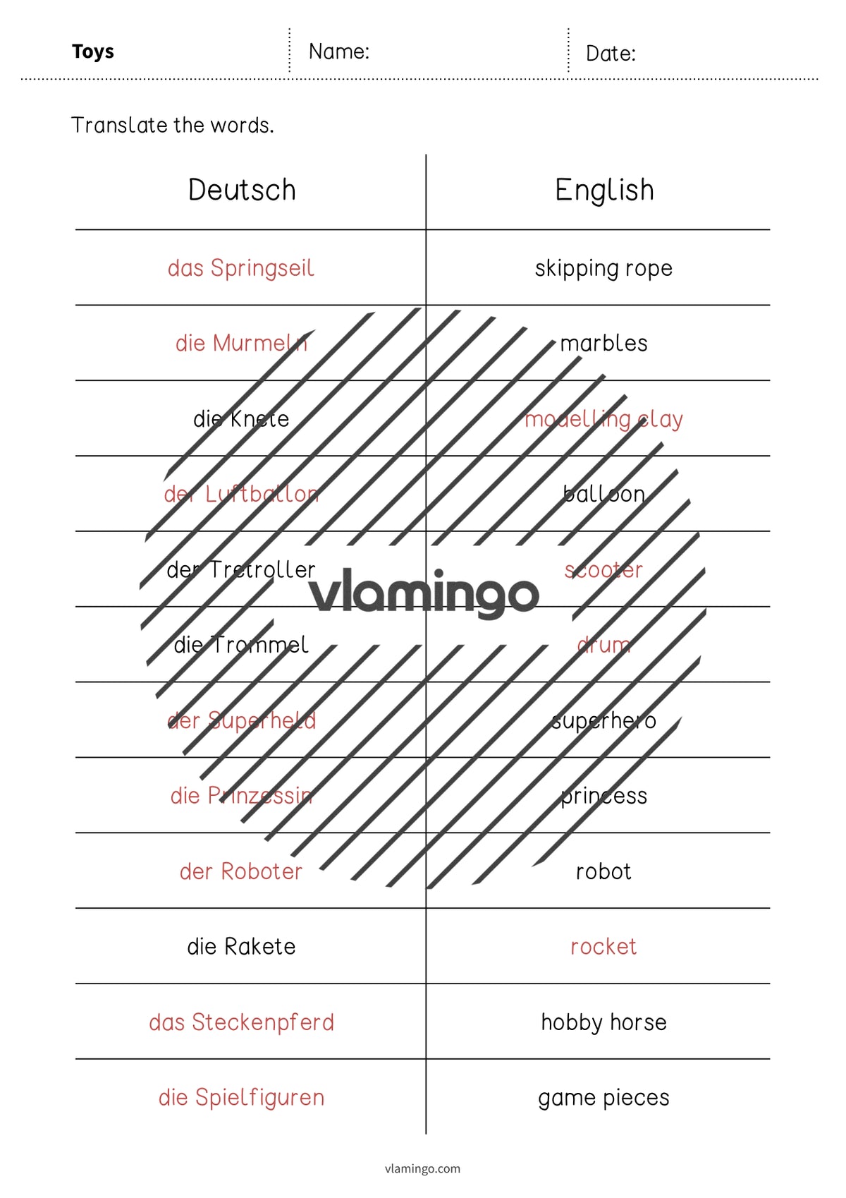 de englisch toys vocabulary mini test 009