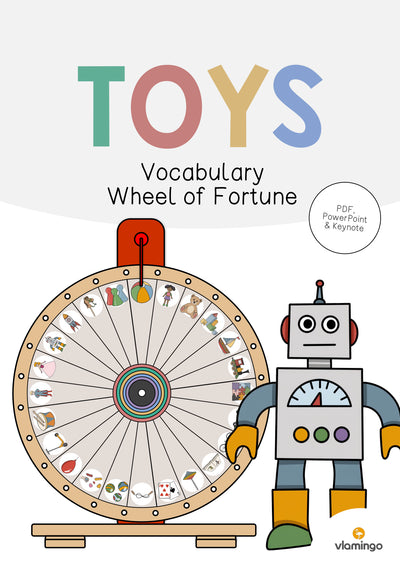 Toys / Spielzeuge: Vocabulary Wheel of Fortune (Englisch)