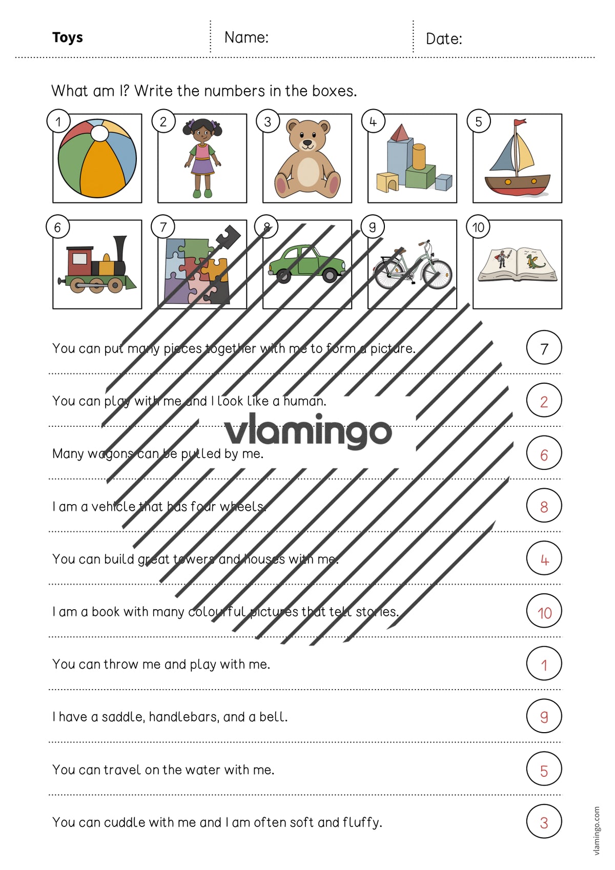 de englisch toys what am i worksheet 007