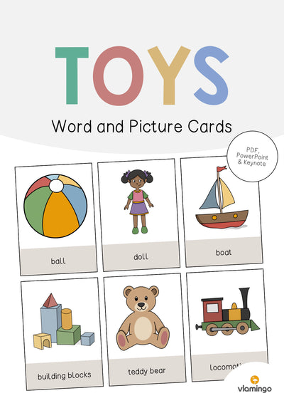 Toys / Spielzeuge: Word and Picture Cards (Englisch)