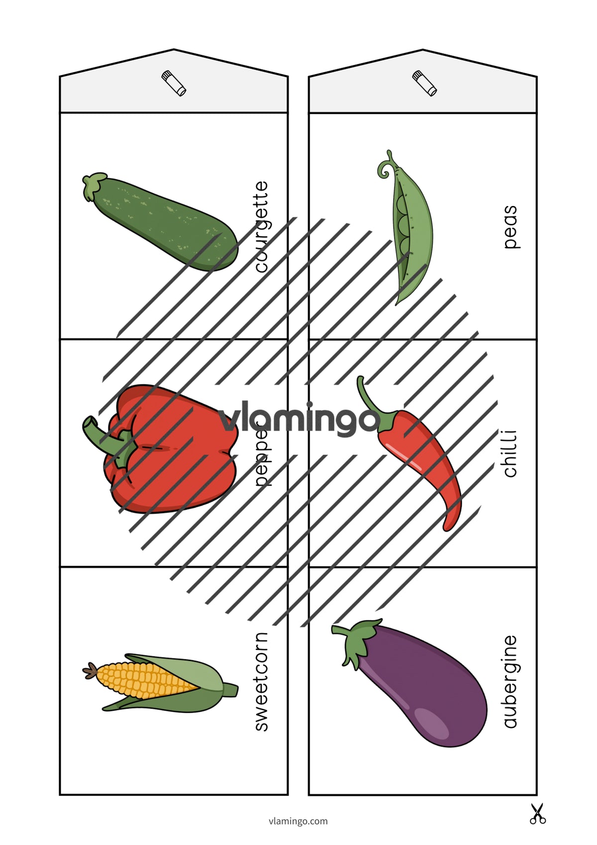 de englisch vegetables accordion fold 005