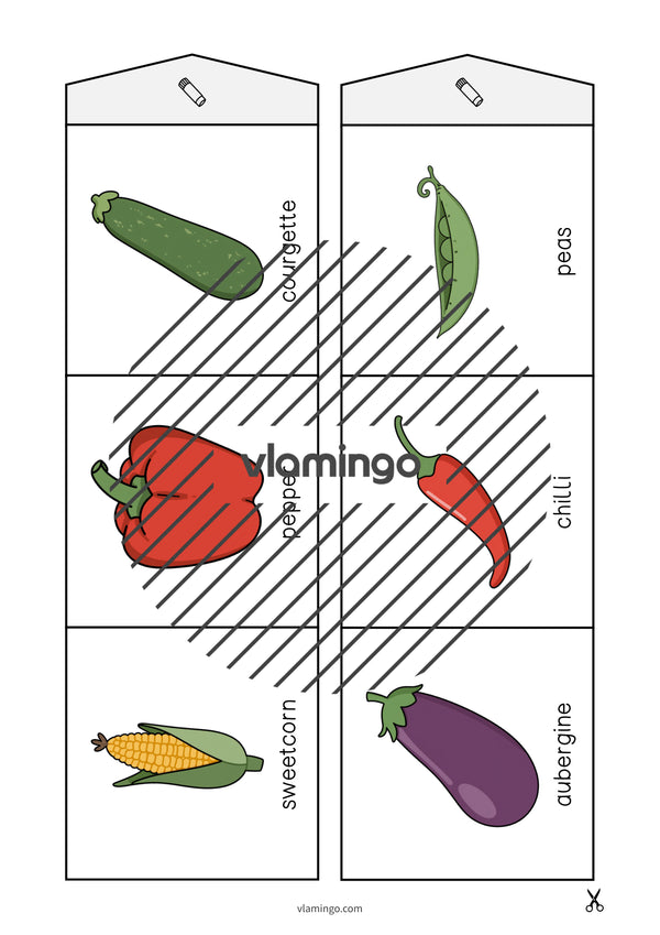 de englisch vegetables accordion fold 005