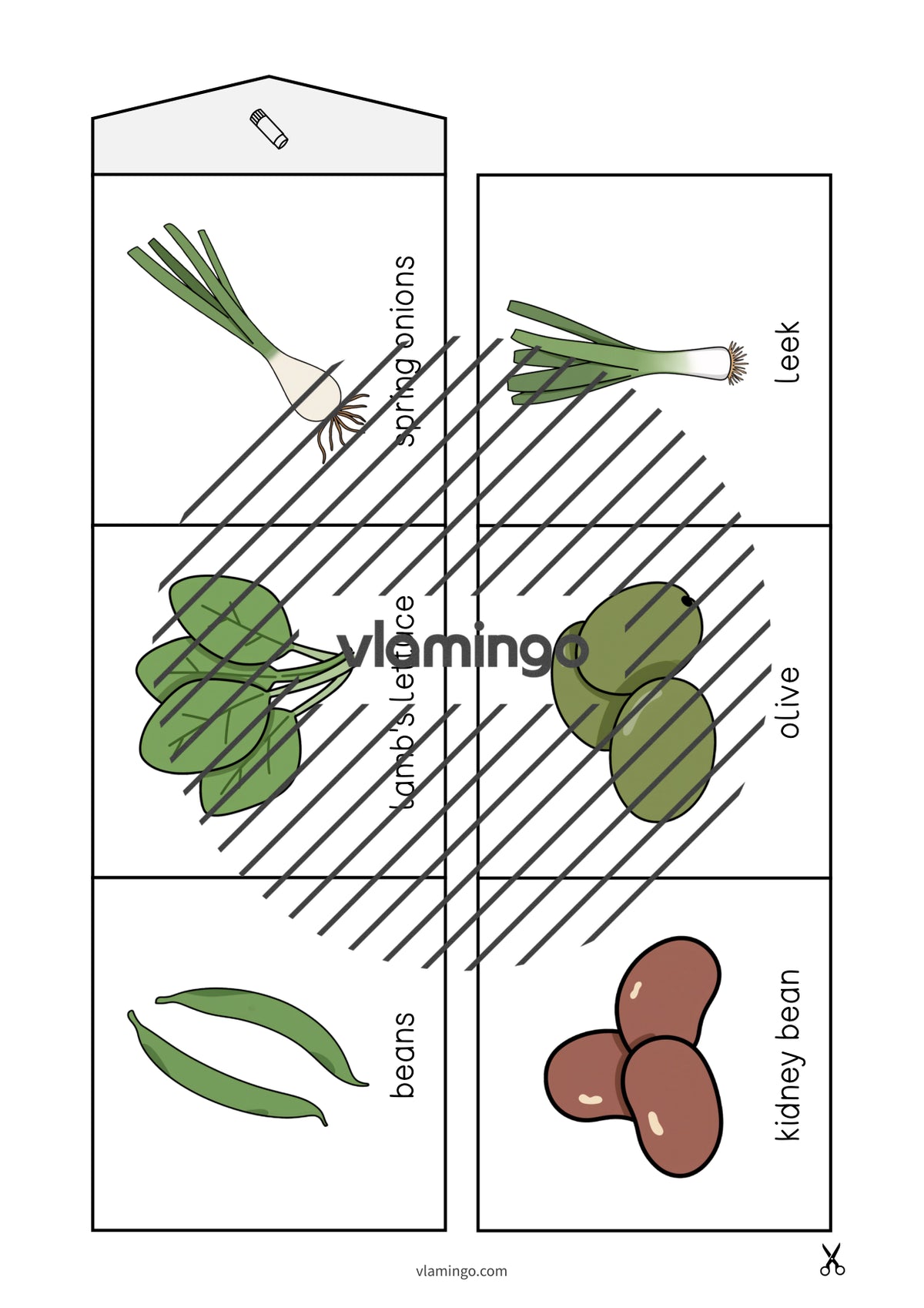 de englisch vegetables accordion fold 007