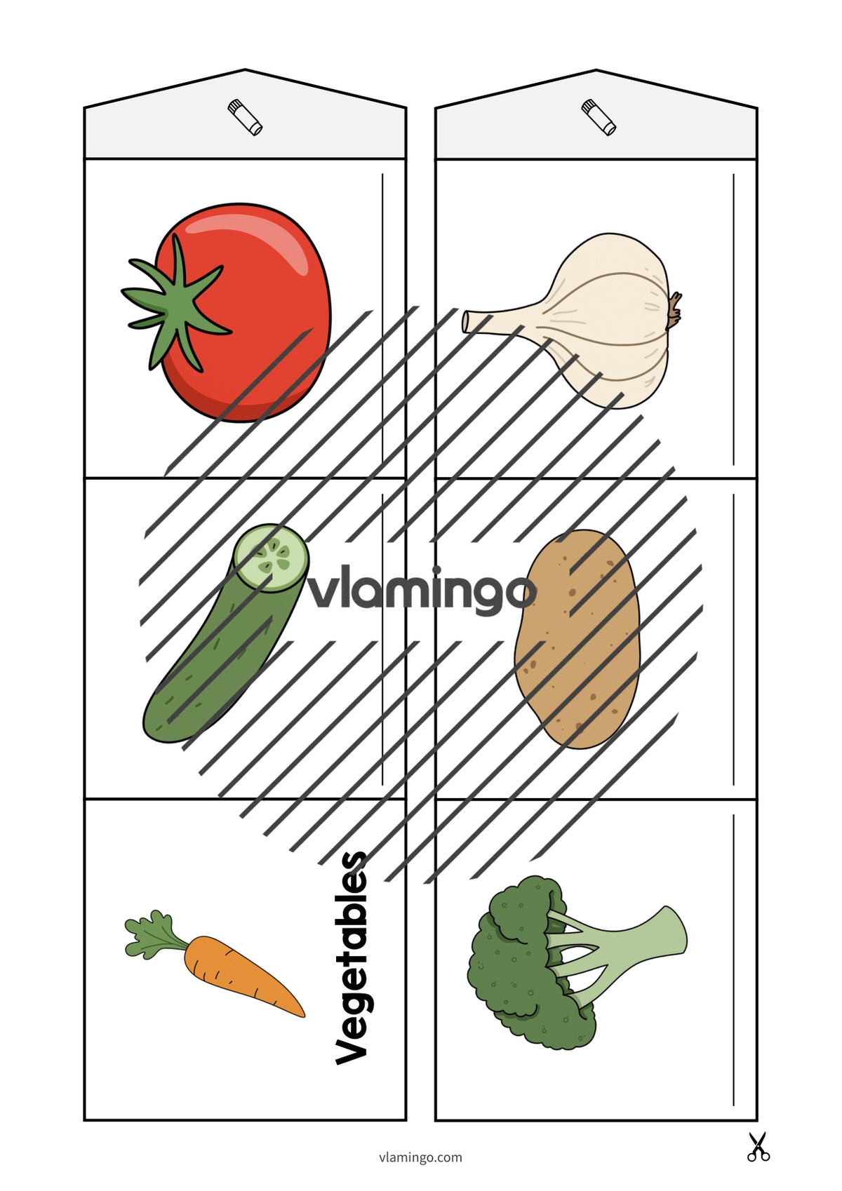 de englisch vegetables accordion fold 009