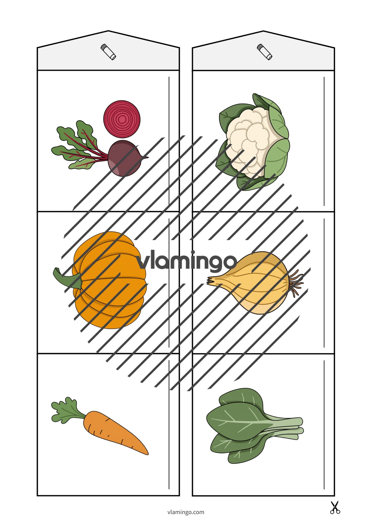 de englisch vegetables accordion fold 011