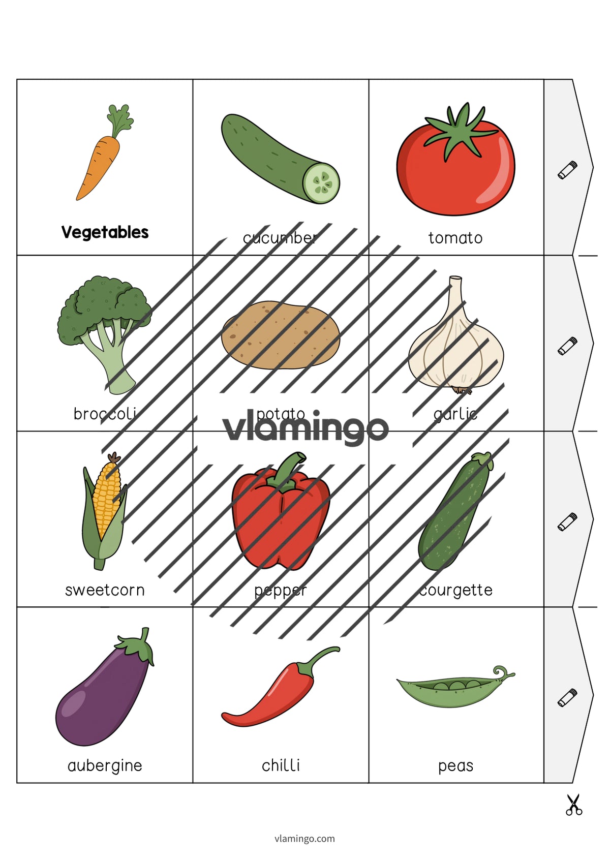 de englisch vegetables accordion fold 014