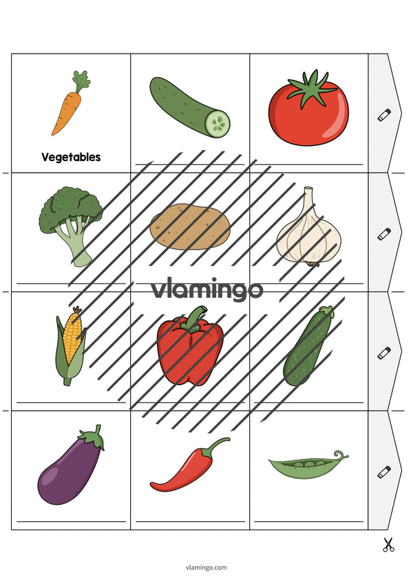 de englisch vegetables accordion fold 017
